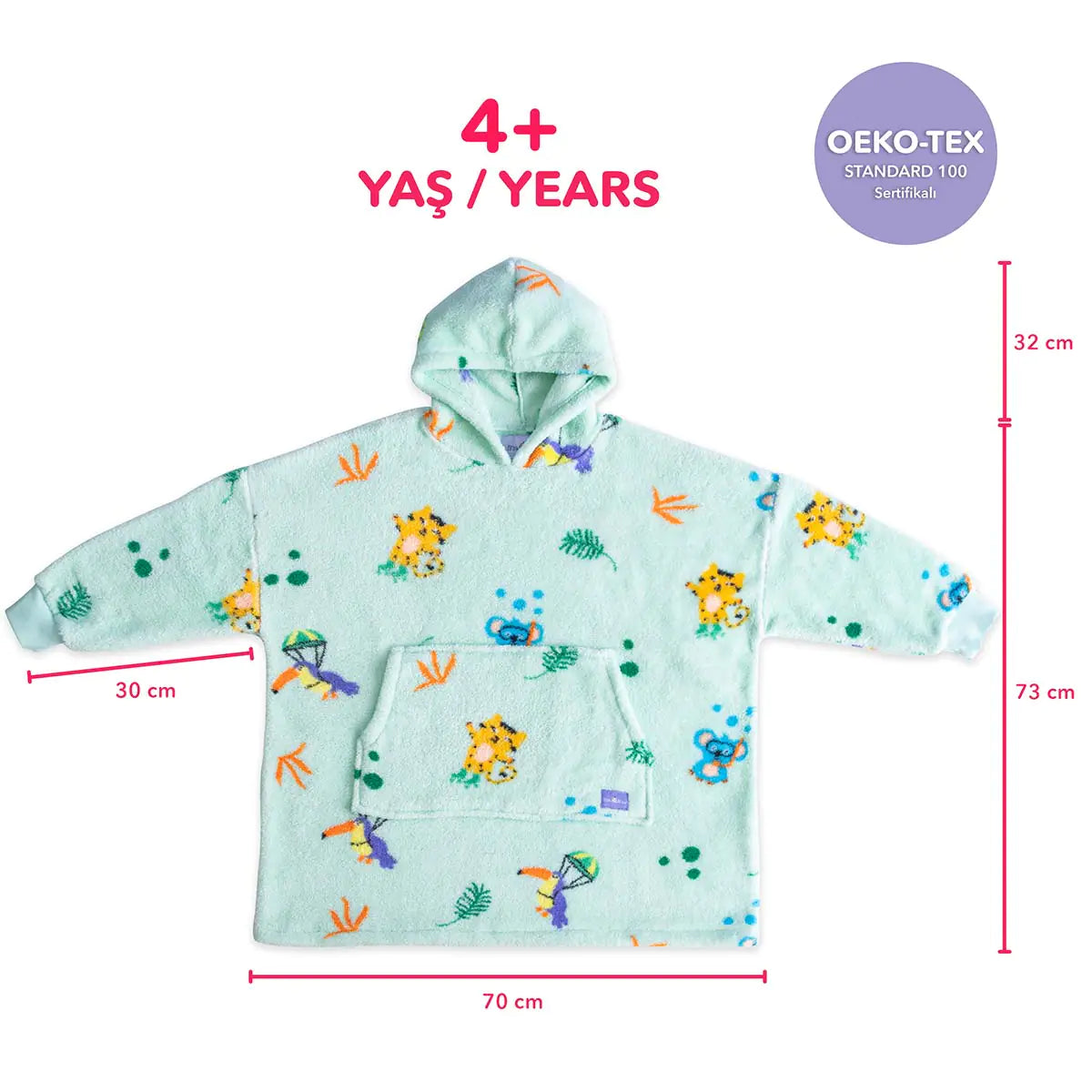 Milk&Moo Little Mermaid Wearable Blanket Hoodie Kid Boys Girls Green